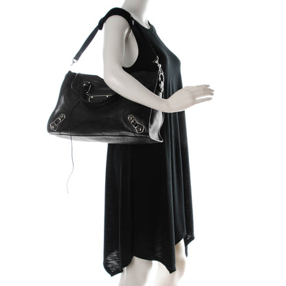 Balenciaga Chevre Silver Metallic Edge Hardware City Black 2 of 8