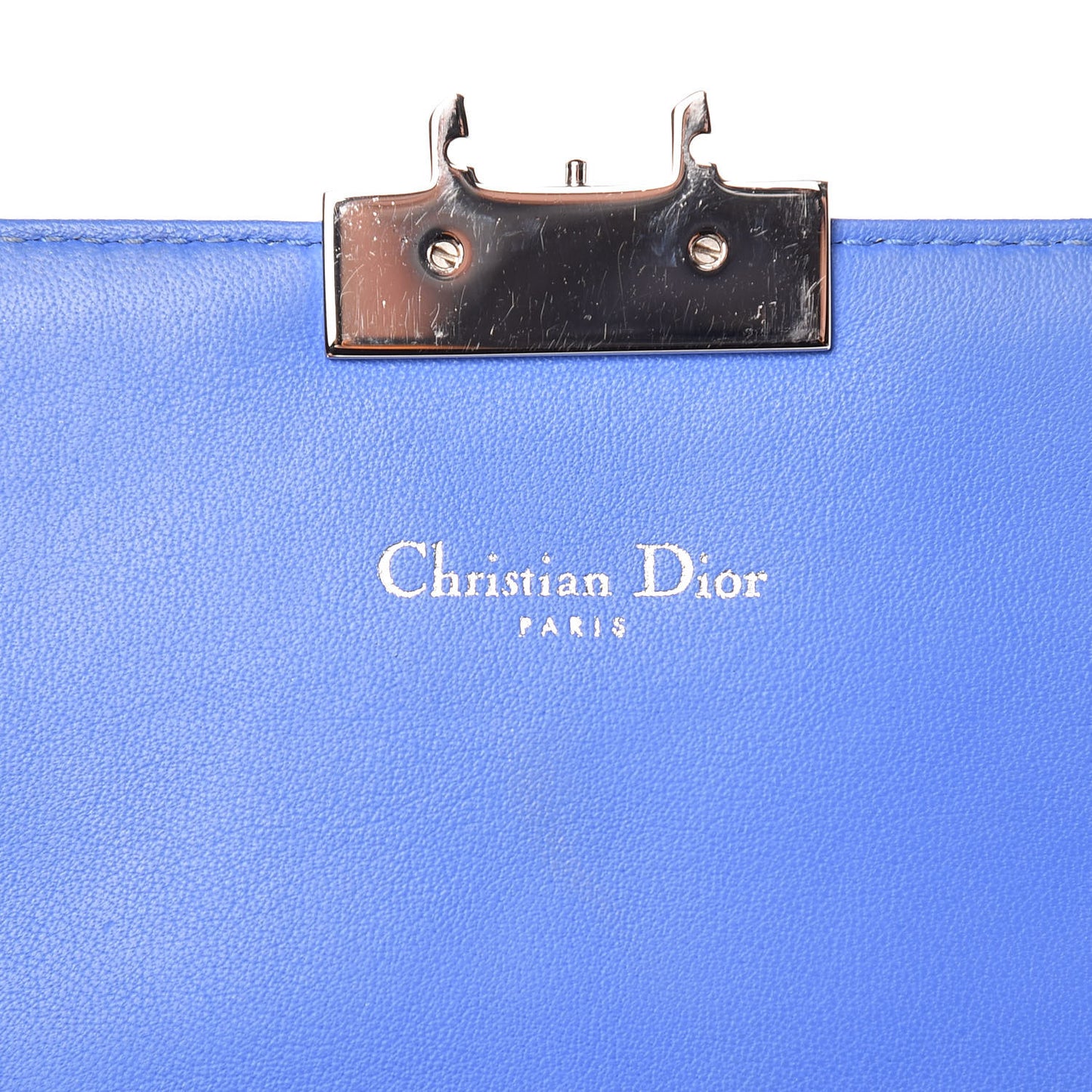 Patent Cannage Miss Dior Promenade Pouch Blue