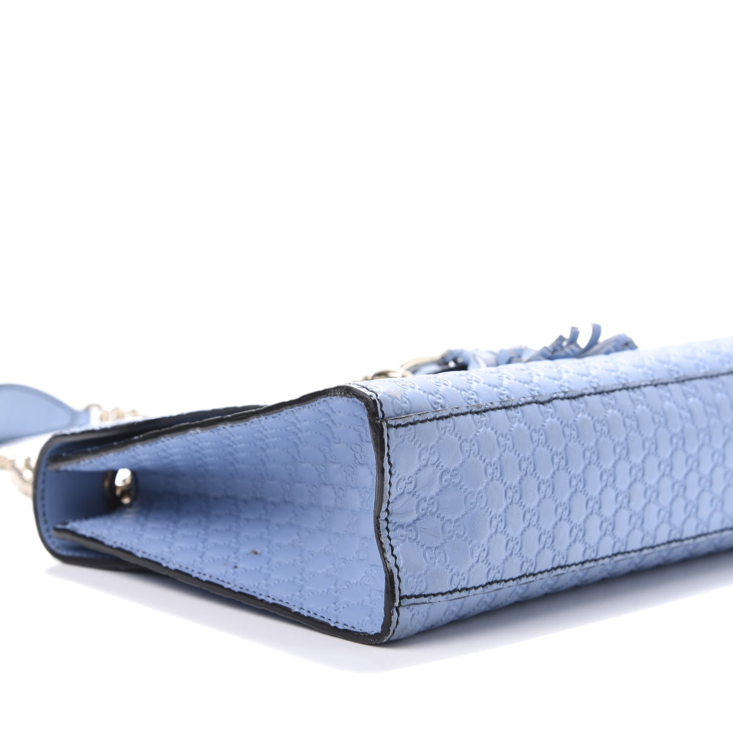Gucci Microguccissima Medium Emily Chain Shoulder Bag Mineral Blue 11 of 13