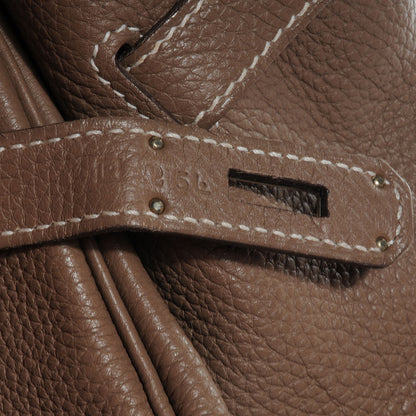 Hermes Taurillon Clemence Birkin 35 Etoupe 8 of 12
