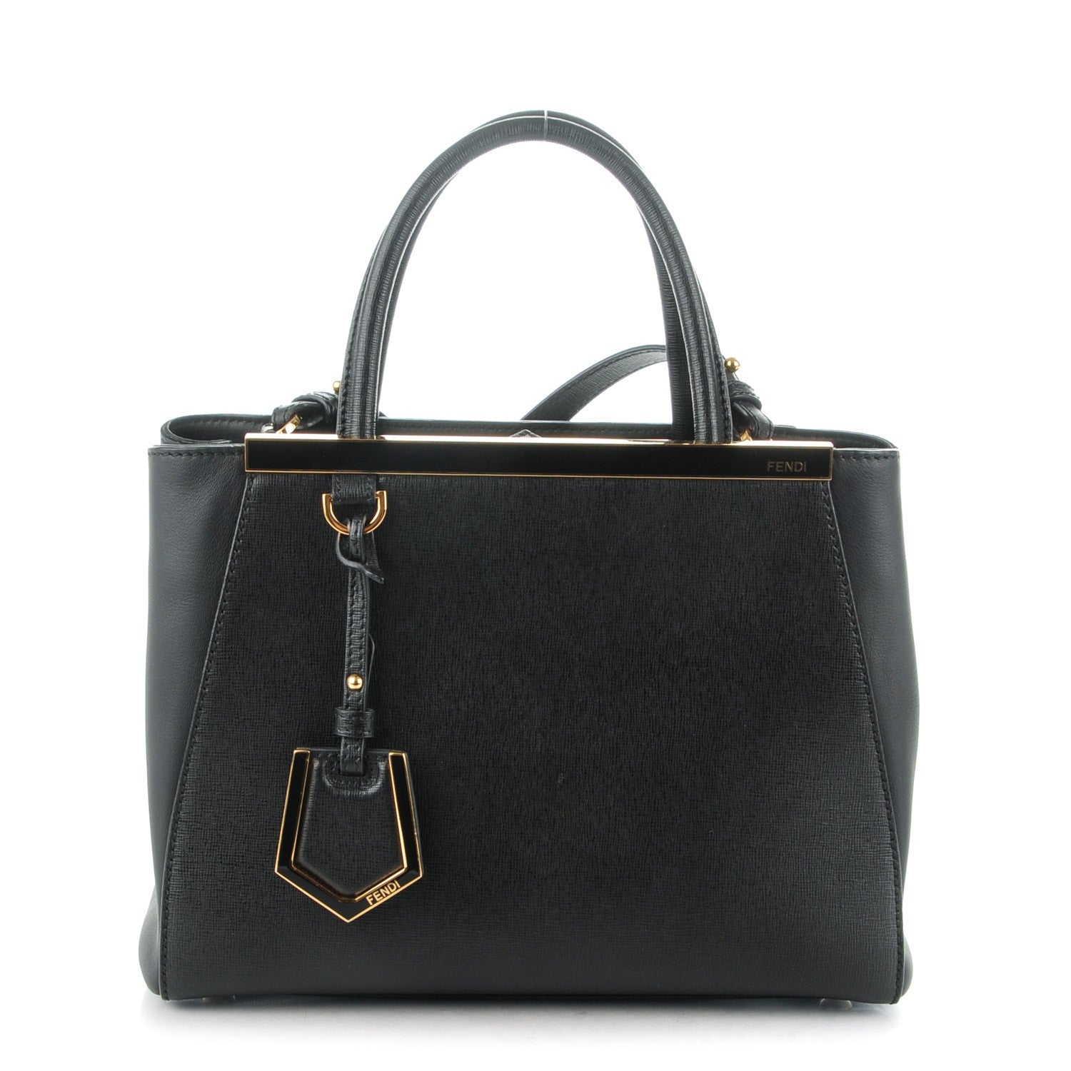 Fendi Vitello Elite Petite 2Jours Tote Black 1 of 8