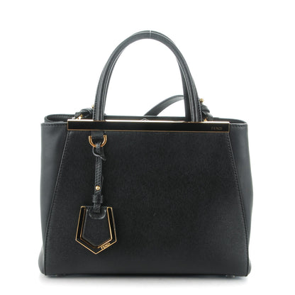 Fendi Vitello Elite Petite 2Jours Tote Black 1 of 8