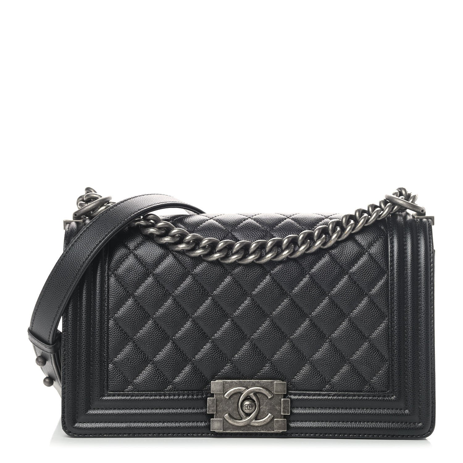 Chanel Caviar Quilted Medium Boy Flap Black 1 of 6