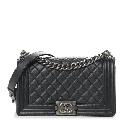Chanel Caviar Quilted Medium Boy Flap Black 1 of 6
