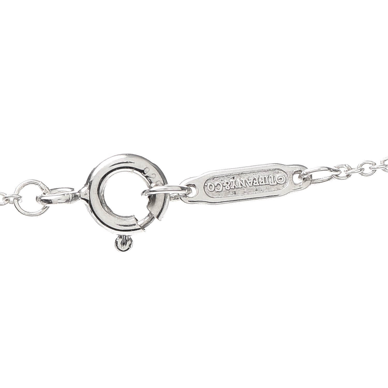 Tiffany Sterling Silver Notes I Love You Square Pendant Necklace 5 of 5