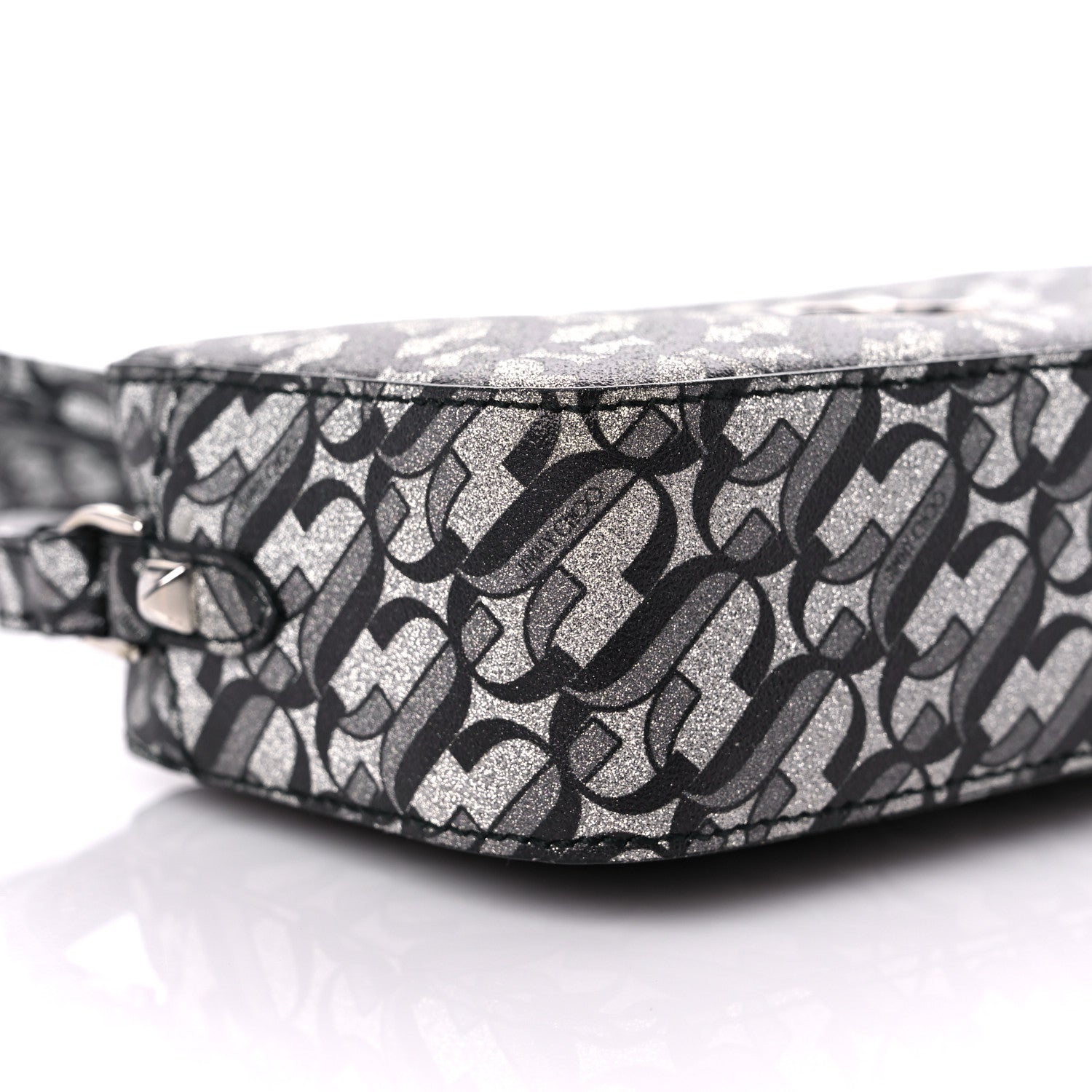 Jimmy Choo Glitter JC Logo Camera Bag Silver Black 7 of 10