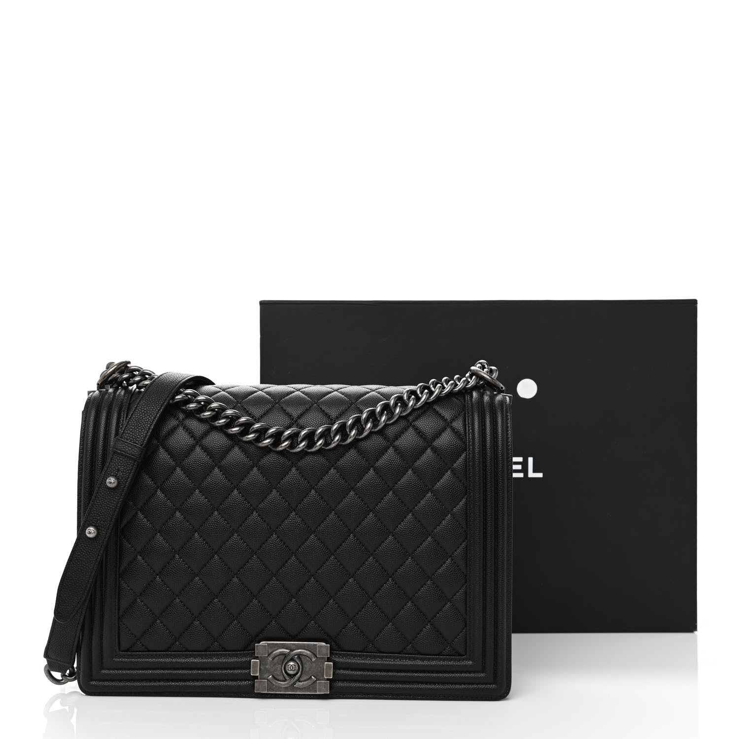 Chanel Caviar Quilted Large Boy Flap Black 11 of 11