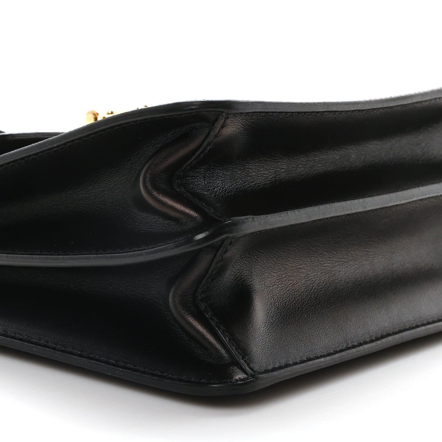 Saffiano Symbole Flap Shoulder Bag Black