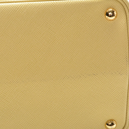 Prada Saffiano Cuir Medium Double Bag Polline 12 of 15