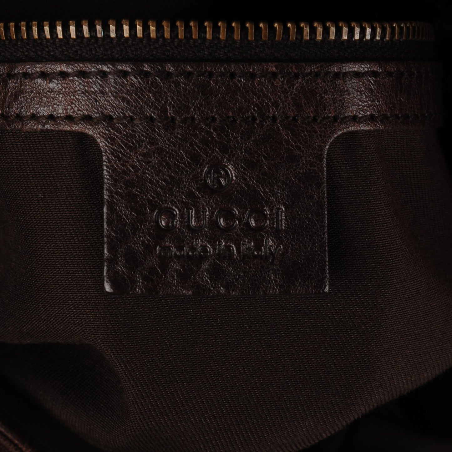 Monogram Medium Interlocking Icon Shoulder Bag Dark Brown