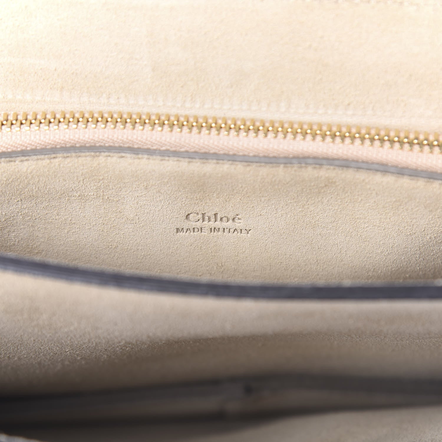 Chloe Calfskin Suede Medium Faye Shoulder Bag Motty Grey 8 of 12