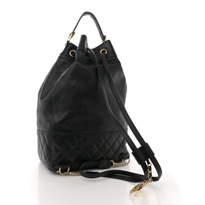 Chanel Caviar Quilted Drawstring Backpack Black 4 of 15