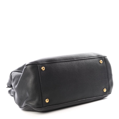 Prada Vitello Daino Shoulder Bag Black 3 of 10