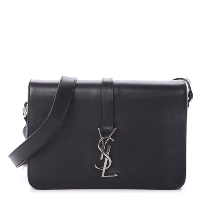 Saint Laurent Smooth Calfskin Medium Classic Monogram Universite Bag Black 1 of 9
