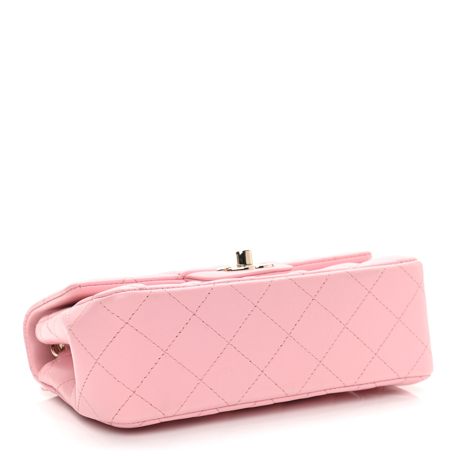 Chanel Lambskin Quilted Mini Rectangular Flap Light Pink 4 of 10