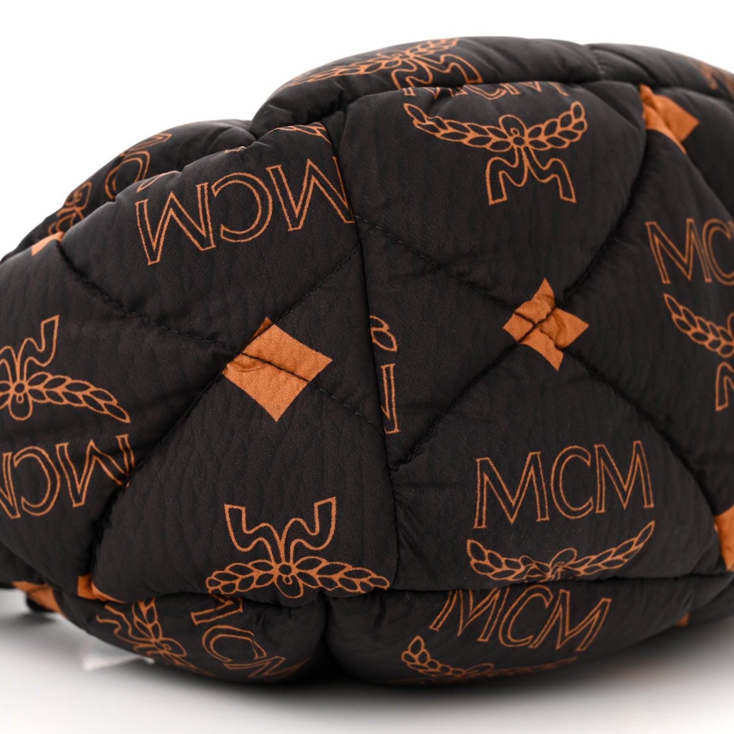 MCM Maxi Visetos Nylon Quilted Mini Aren Hobo Black 8 of 9
