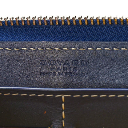 Goyard Goyardine Matignon Zip Around GM Wallet Blue 6 of 11