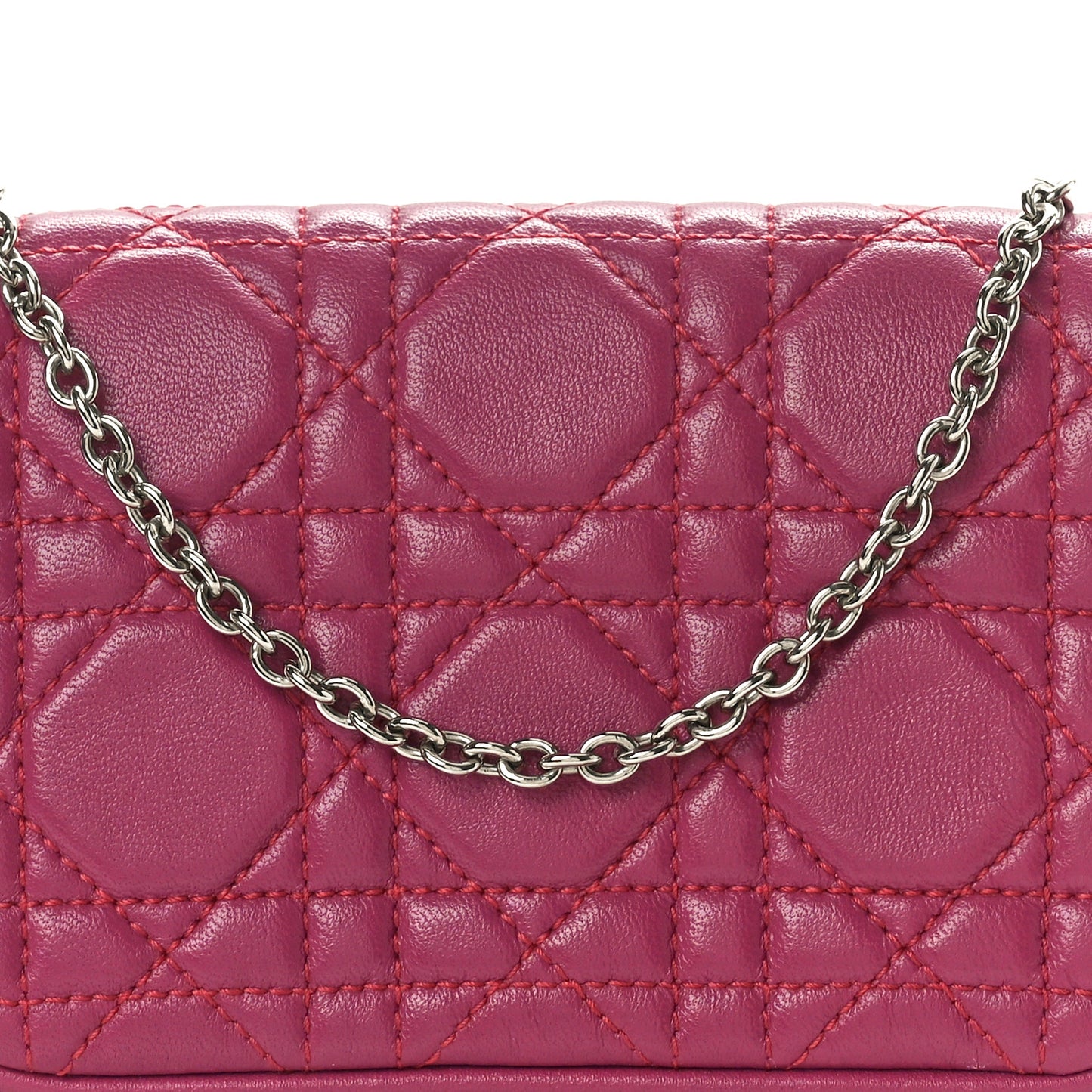 Lambskin Cannage Lady Dior Pochette Frambroise