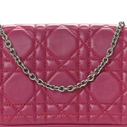 Christian Dior Lambskin Cannage Lady Dior Pochette Frambroise 7 of 9