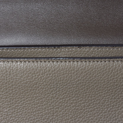 Celine Drummed Calfskin Suede Medium Trapeze Taupe 10 of 16