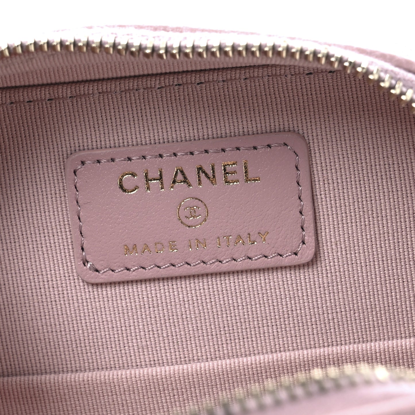 Caviar Quilted Clutch With Chain Light Pink