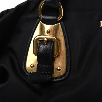 Prada Tessuto Nylon Soft Calf Tote Black 40 of 53