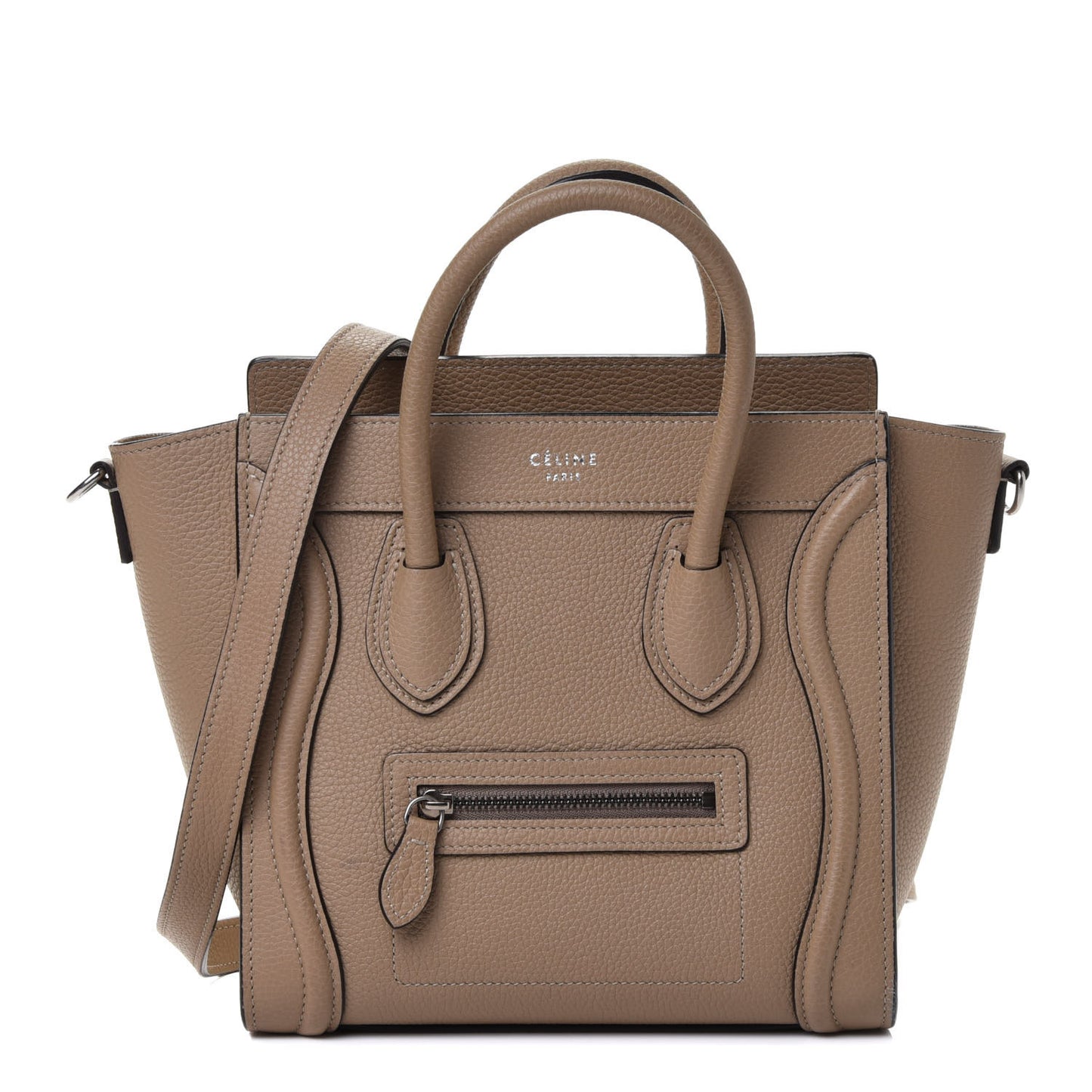 Drummed Calfskin Nano Luggage Dune