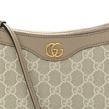 Gucci GG Supreme Monogram Textured Dollar Calfskin Small Ophidia Hobo Beige Mystic White Oatmeal 15 of 21
