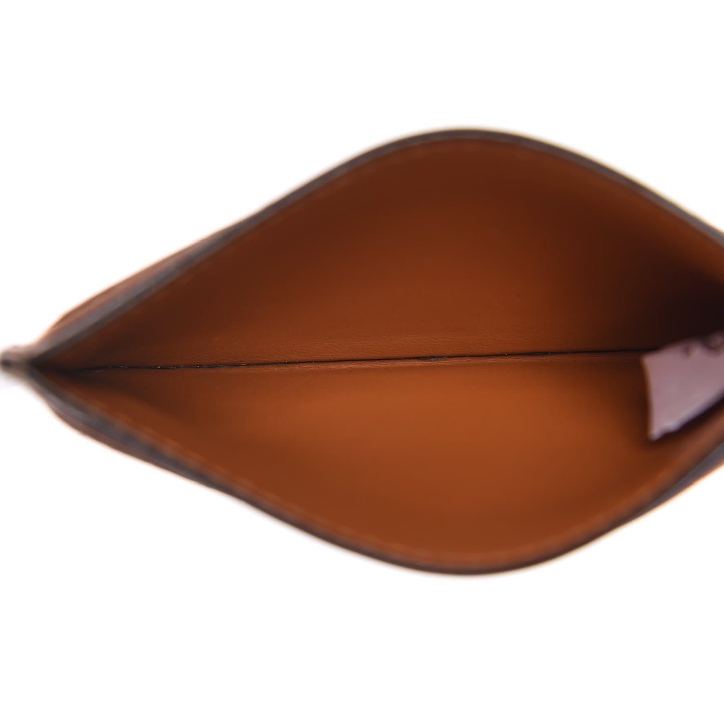 Calfskin Visetos Mini Card Case Black Cognac