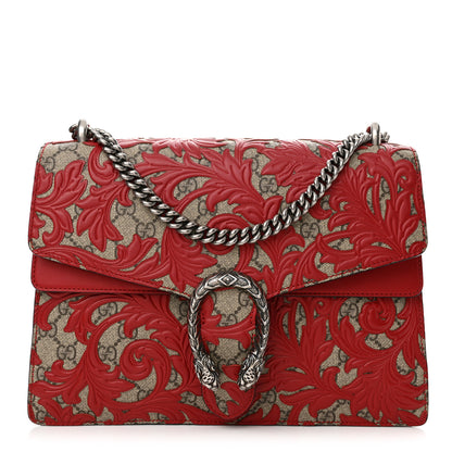 Gucci GG Supreme Monogram Arabesque Medium Dionysus Shoulder Bag Hibiscus Red 1 of 11