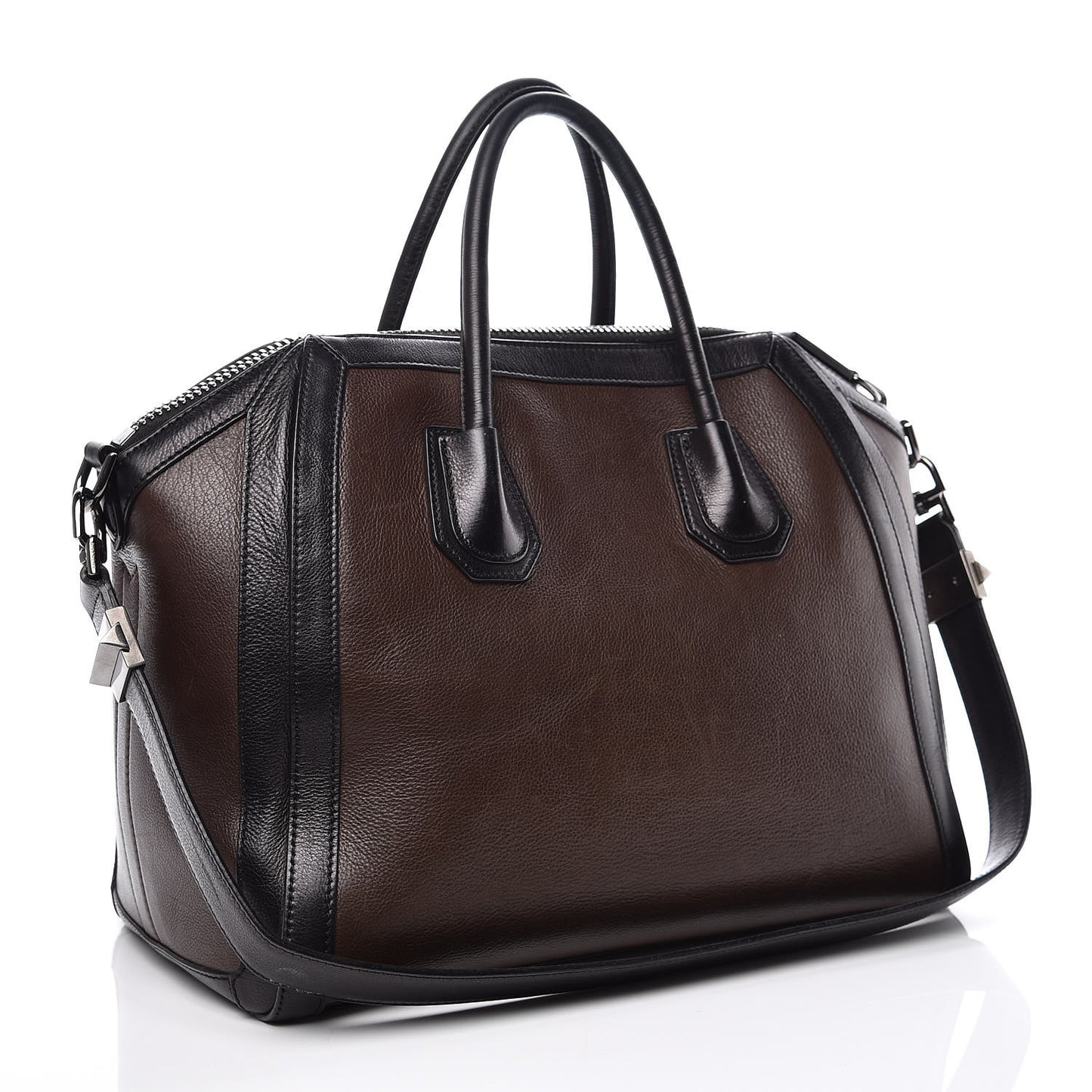 Calfskin Medium Bi-Color Antigona Brown Black