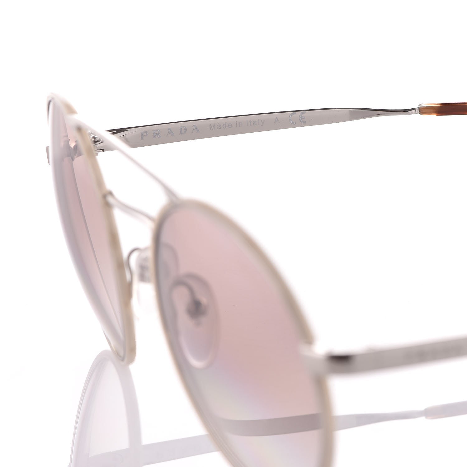 Prada Round Sunglasses SPR 51S Silver 7 of 9