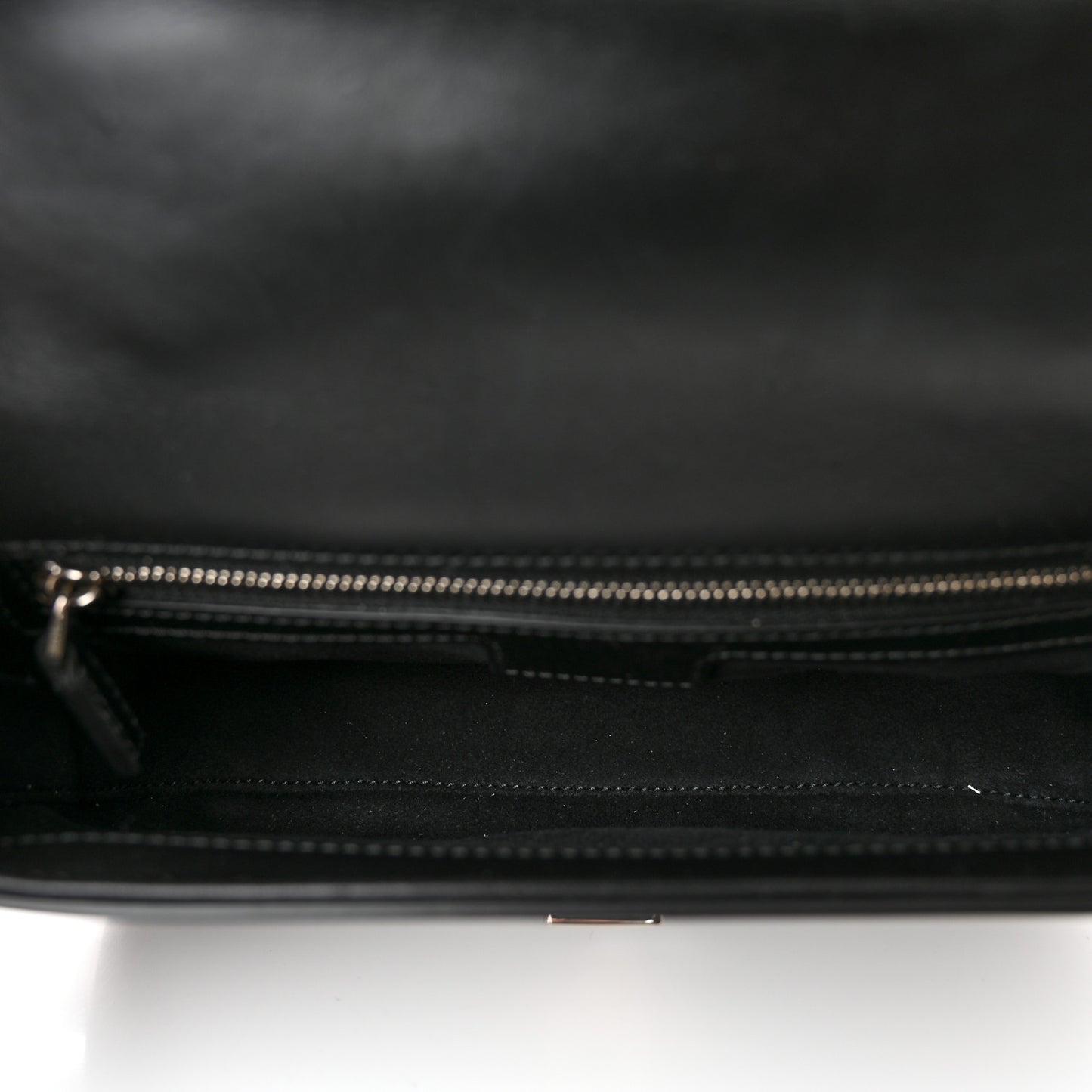Senna Calfskin Petite GG Top Handle Shoulder Bag Black