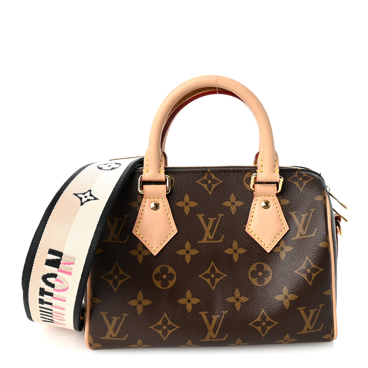 Louis Vuitton Monogram Speedy Bandouliere 20 Black 1 of 10