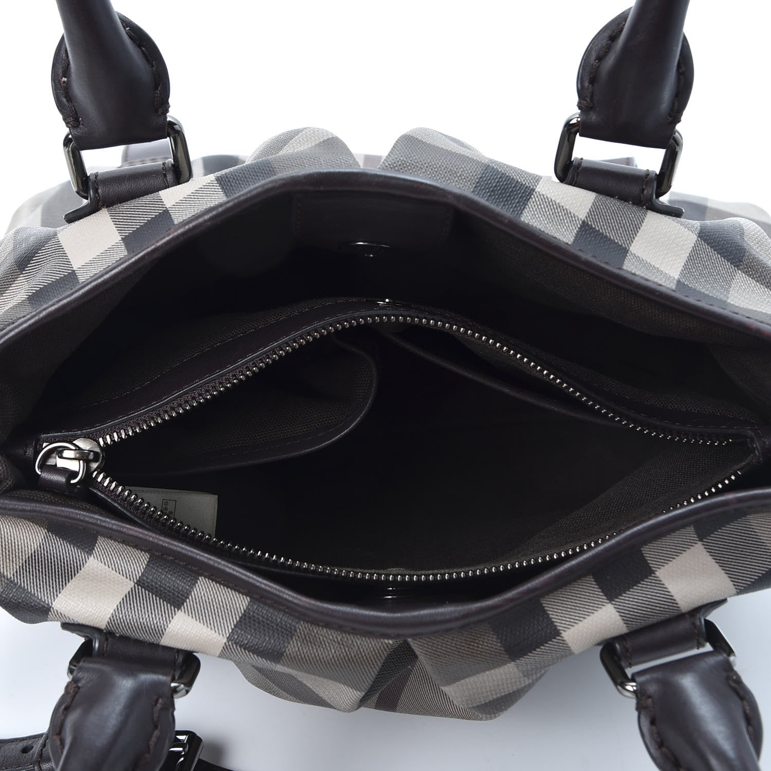 Burberry Smoked Check Small Northfield Tote Black 4 of 10