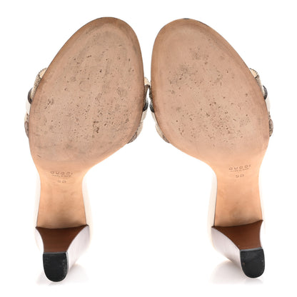 Gucci Monogram Bamboo Horsebit Sandals 9 Off White 6 of 11