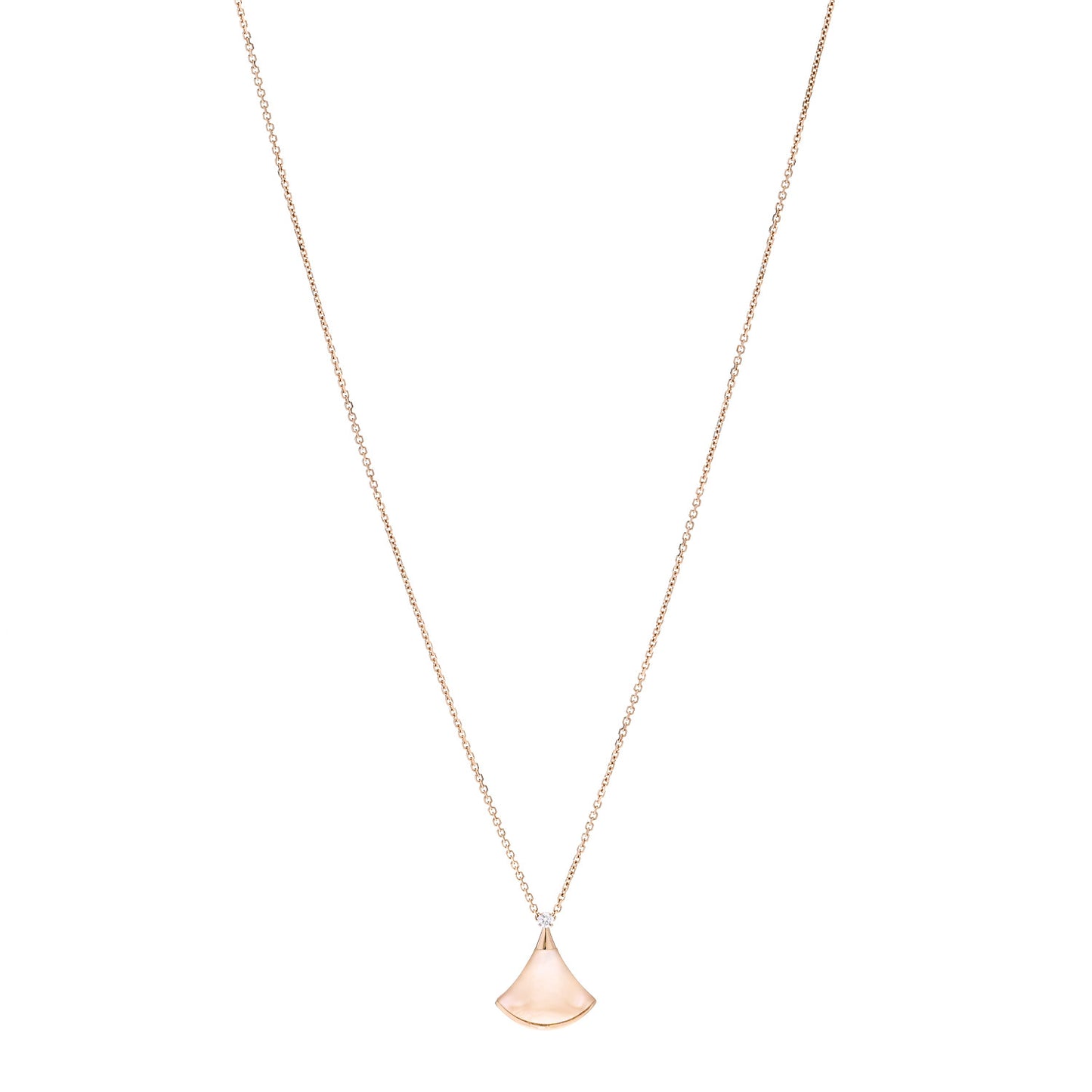 18K Yellow Gold Diamond Mother of Pearl Small Divas' Dream Pendant Necklace