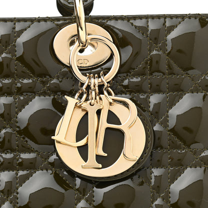 Christian Dior Patent Cannage Large Lady Dior Olive 7 of 9