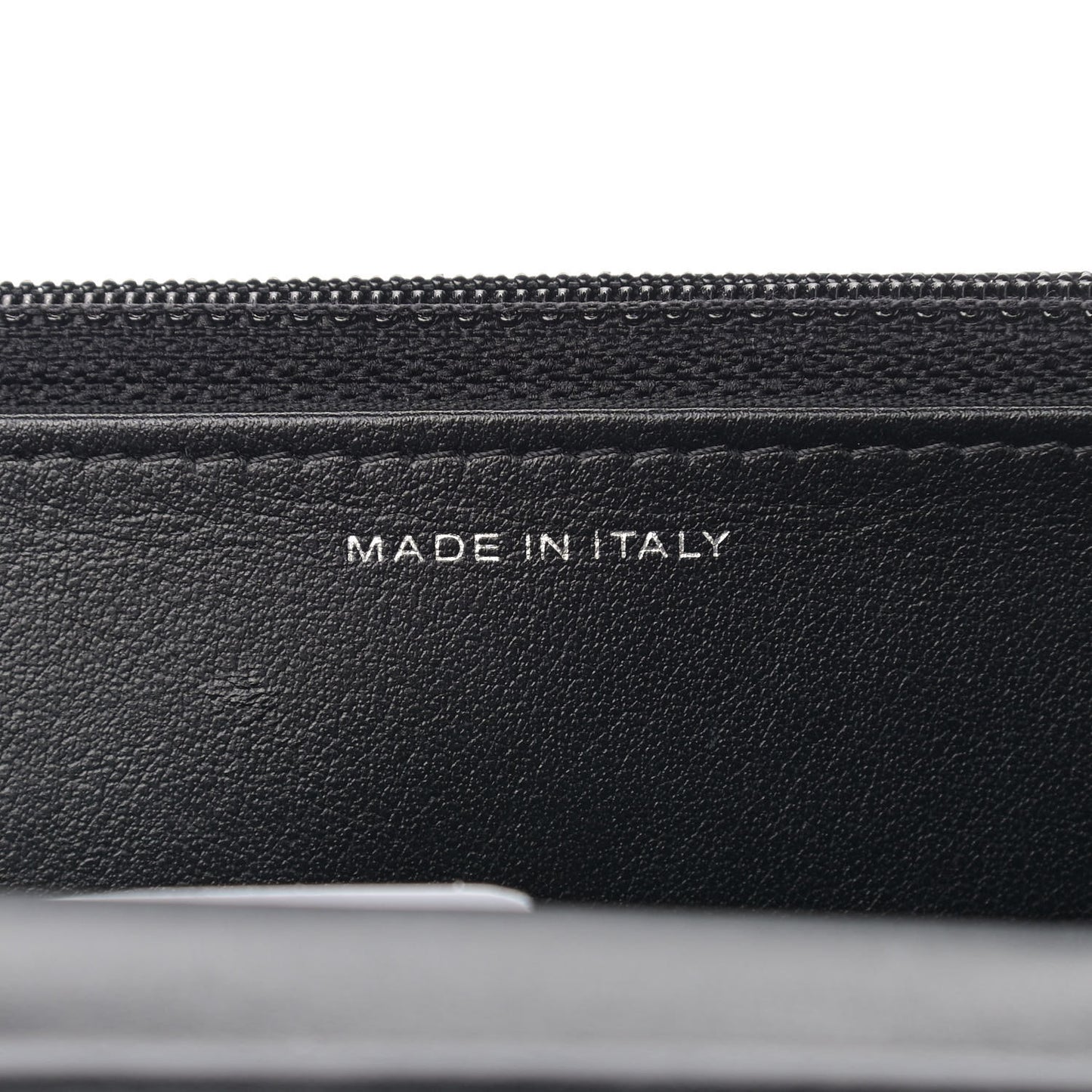 Lambskin Camellia Embossed Wallet on Chain WOC Black