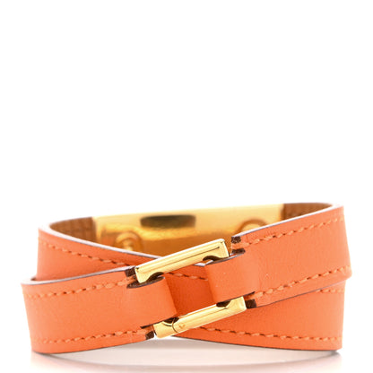 Hermes Swift Rivale Double Tour Bracelet T1 Orange 3 of 5