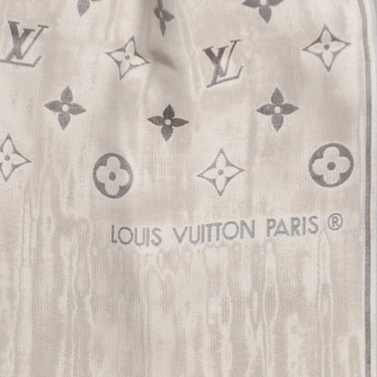 Louis Vuitton Silk Monogram Reversible Scarf Grey Beige 6 of 6
