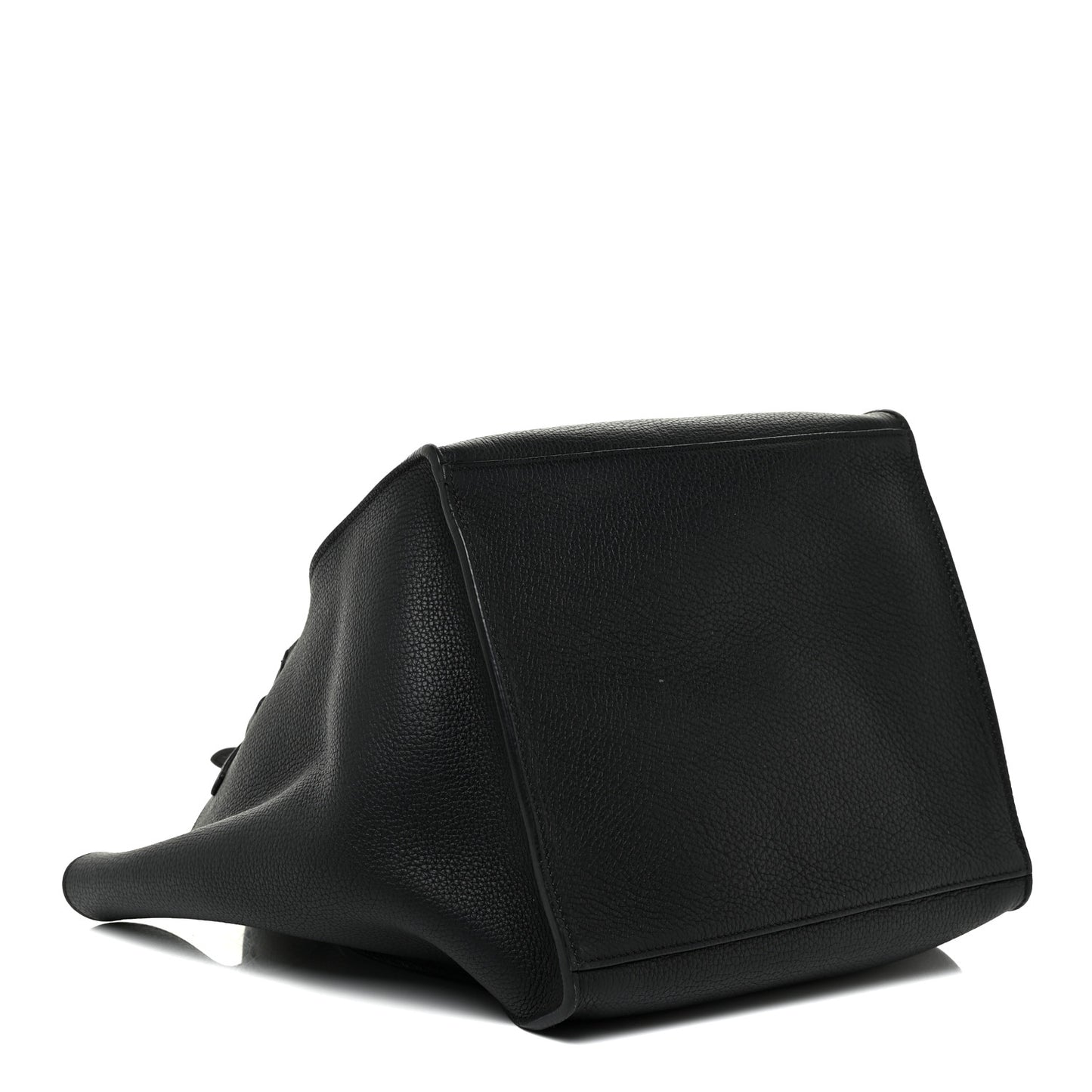 Supple Grained Calfskin Small Big Bag Black