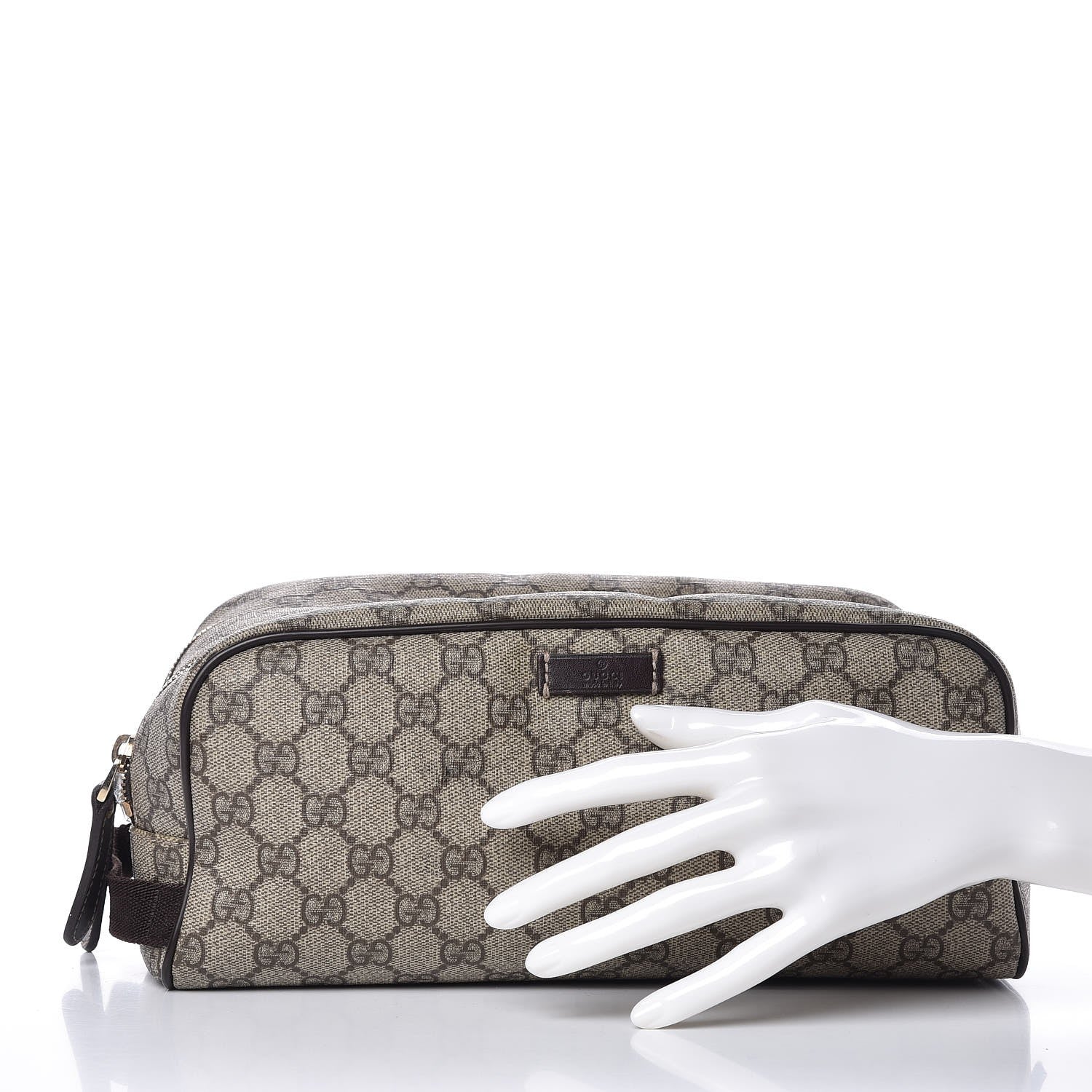 Gucci GG Supreme Monogram Toiletry Case Dark Brown 2 of 9