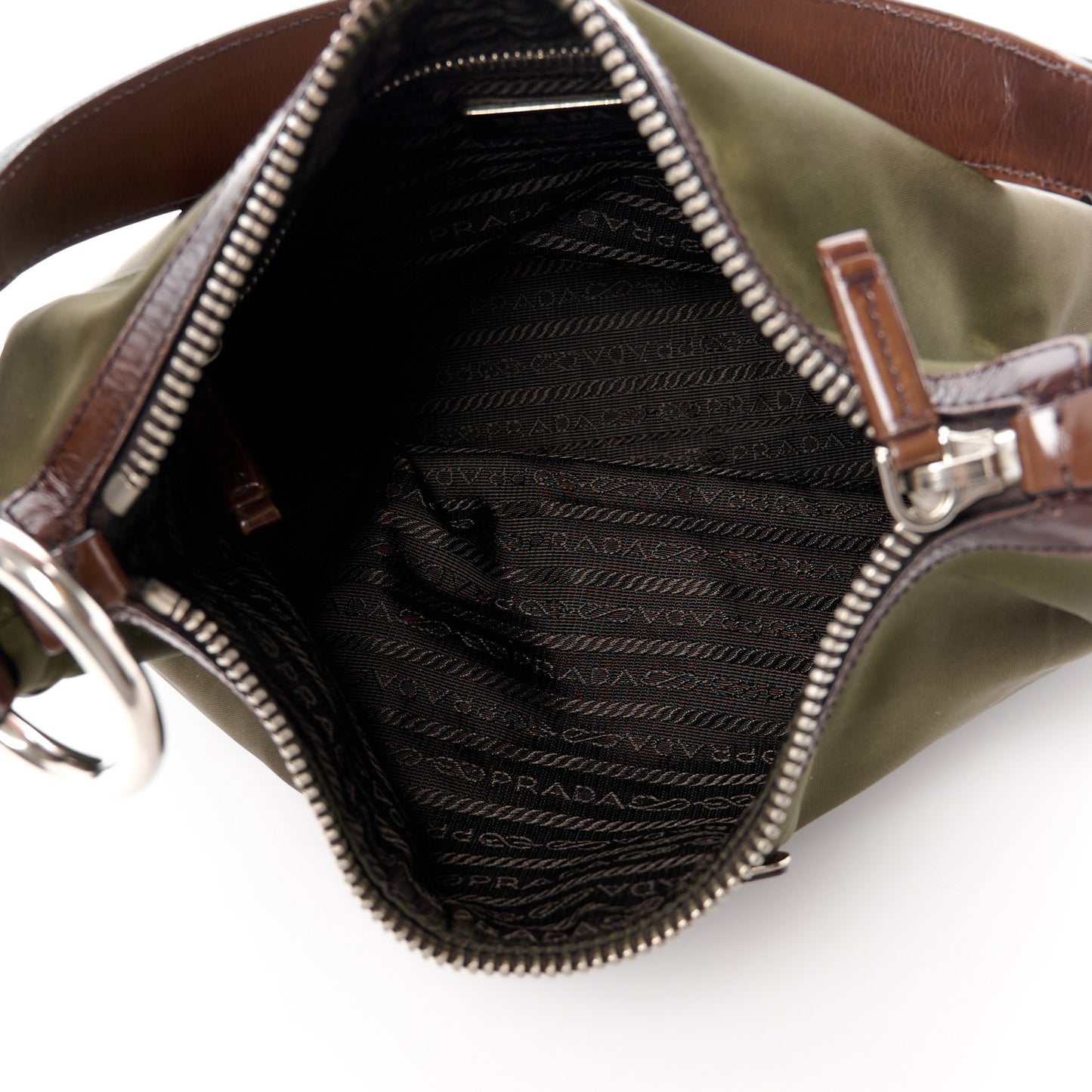 Tessuto Nylon Twist Shoulder Bag Bruciato
