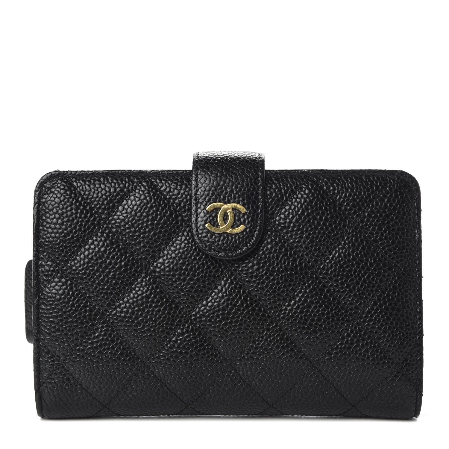 Chanel Caviar Quilted Zipped Pocket Wallet Black 1 of 7