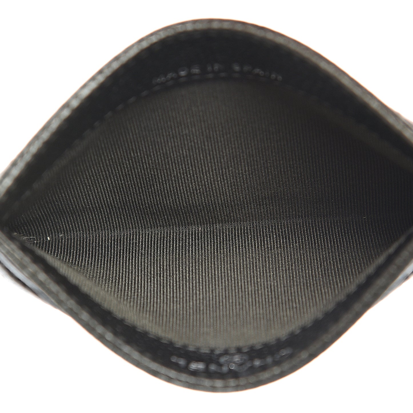 Caviar Quilted Card Holder Dark Charcoal