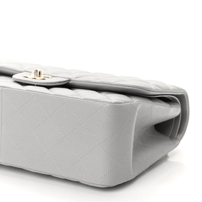 Chanel Caviar Quilted Jumbo Double Flap Grey 10 of 10