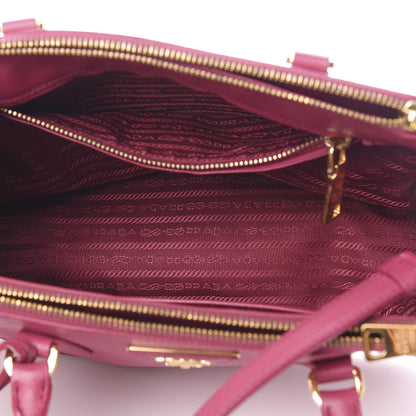 Prada Saffiano Small Galleria Double Zip Tote Ibisco 6 of 13