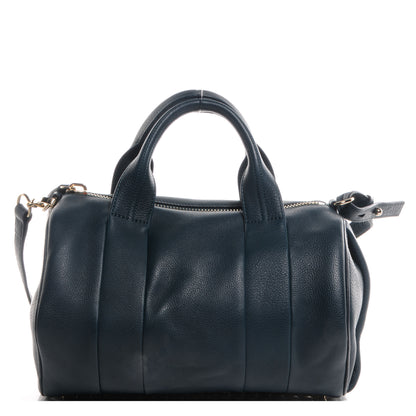 Alexander Wang Leather Rocco Duffel Dark Argon with Pale Gold Hardware 1 of 6