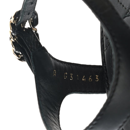 Chanel Lambskin Chain CC Thong Sandals 35.5 Black 8 of 10